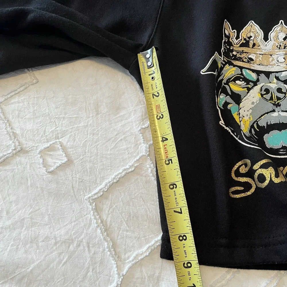 Southpole King Bulldog Sweat‎ Shorts Mens S Black Urban Streetwear